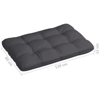 Palettenkissen Anthrazit 120x80x12 cm Stoff
