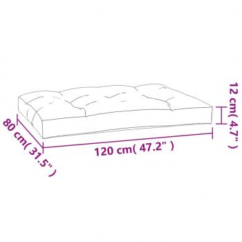Palettenkissen Anthrazit 120x80x12 cm Stoff