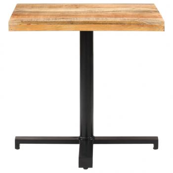 ARDEBO.de - Bistrotisch Quadratisch 80x80x75 cm Raues Mangoholz