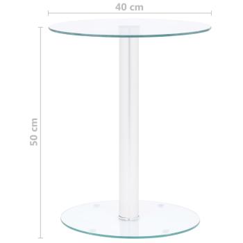 Couchtisch Transparent 40 cm Hartglas