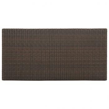 Bartisch mit Regal Braun 120x60x110 cm Poly Rattan  
