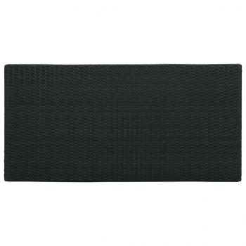 Bartisch mit Regal Schwarz 120x60x110 cm Poly Rattan