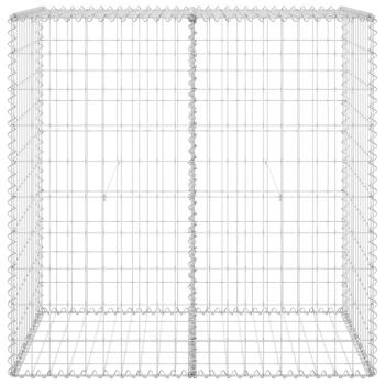Gabionenwand mit Abdeckung Verzinkter Stahl 100x60x100 cm
