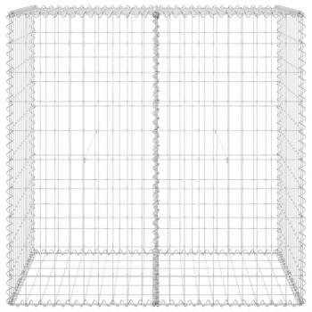 Gabionenwand mit Abdeckung Verzinkter Stahl 100x60x100 cm