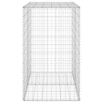 Gabionenwand mit Abdeckung Verzinkter Stahl 100x60x100 cm
