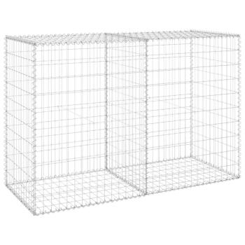 Gabionenwand mit Abdeckung Verzinkter Stahl 150x60x100 cm