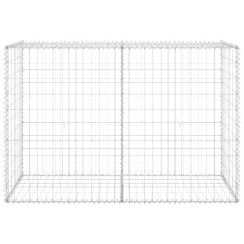 Gabionenwand mit Abdeckung Verzinkter Stahl 150x60x100 cm