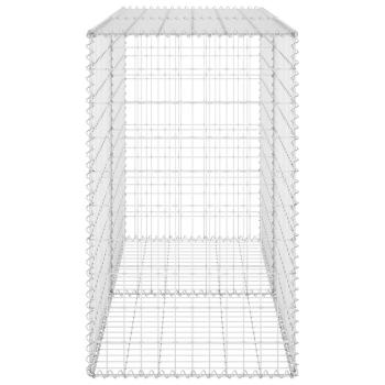 Gabionenwand mit Abdeckung Verzinkter Stahl 150x60x100 cm