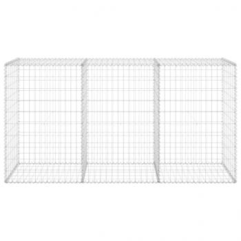 Gabionenwand mit Abdeckung Verzinkter Stahl 200x60x100 cm