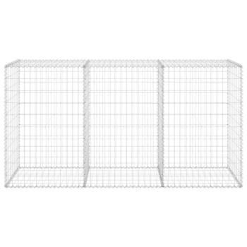 Gabionenwand mit Abdeckung Verzinkter Stahl 200x60x100 cm