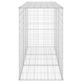 Gabionenwand mit Abdeckung Verzinkter Stahl 200x60x100 cm