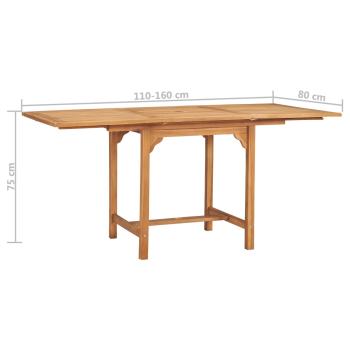 5-tlg. Garten-Essgruppe Massivholz Teak