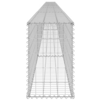 Gabionenwand mit Abdeckung Verzinkter Stahl 900x30x50 cm