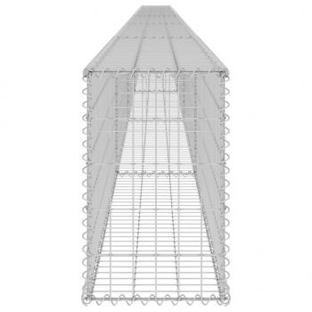 Gabionenwand mit Abdeckung Verzinkter Stahl 900x30x50 cm