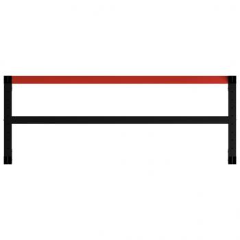 Werkbankgestell Metall 150x57x79 cm Schwarz und Rot
