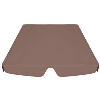 Ersatzdach für Hollywoodschaukel Braun 188/168x145/110 cm