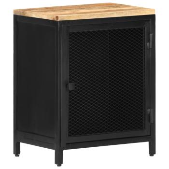 ARDEBO.de - Nachttisch 40x30x53 cm Raues Mango-Massivholz