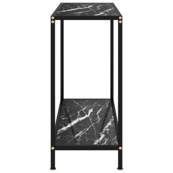 Konsolentisch Schwarz 80x35x75 cm Hartglas