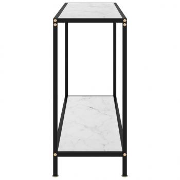 Konsolentisch Weiß 120x35x75 cm Hartglas