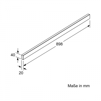 Bosch DSZ4986 Griffleiste für Flachschirmhauben, schwarz