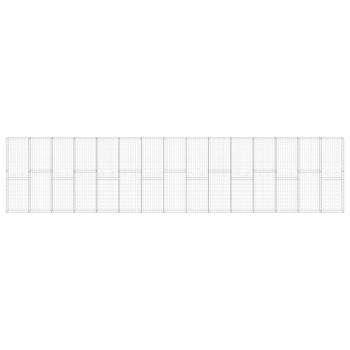 Gabionenwand mit Abdeckung Verzinkter Stahl 900x30x200 cm