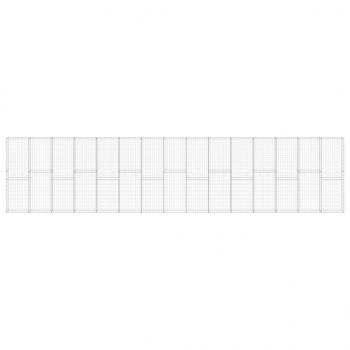 Gabionenwand mit Abdeckung Verzinkter Stahl 900x30x200 cm