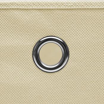 Aufbewahrungsboxen 10 Stk. Vliesstoff 28x28x28 cm Creme