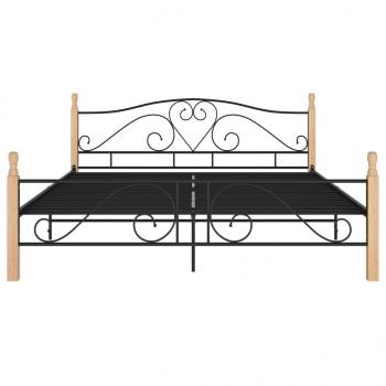 Bettgestell Schwarz Metall 180x200 cm
