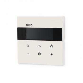 Gira 5393112 System 3000 Raumtemperaturregler Display, Flächenschalter, reinweiß glänzend