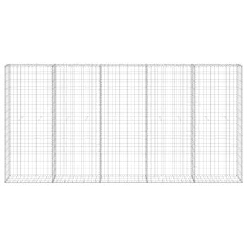 Gabionenwand mit Abdeckung Verzinkter Stahl 300x30x150 cm