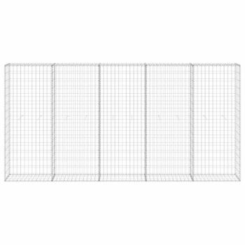 Gabionenwand mit Abdeckung Verzinkter Stahl 300x30x150 cm