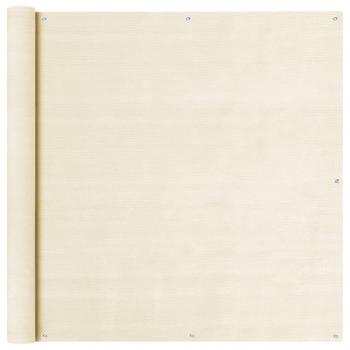 ARDEBO.de - Balkon Sichtschutz Creme 120x300 cm HDPE 