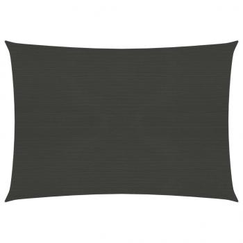 ARDEBO.de - Sonnensegel 160 g/m² Anthrazit 2x3 m HDPE 