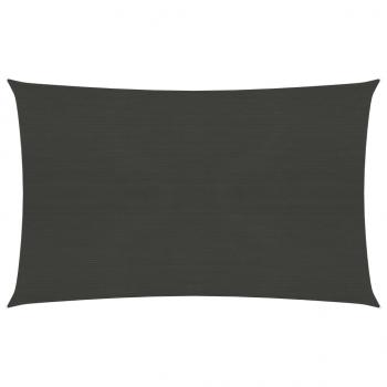 ARDEBO.de - Sonnensegel 160 g/m² Anthrazit 2x4,5 m HDPE 