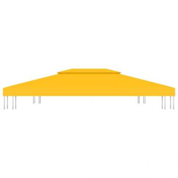 Pavillon-Dachplane mit Kaminabzug 310 g/m² 4x3 m Gelb