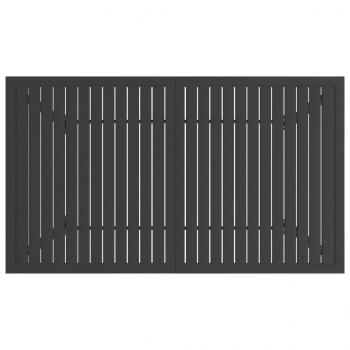 Gartentisch Anthrazit 140x80x72 cm Stahl