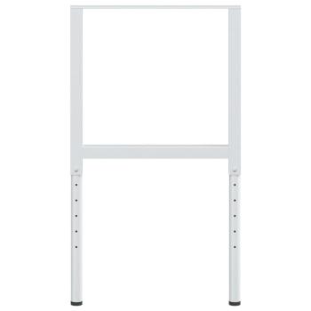 Werkbankgestell Verstellbar 2 Stk. Metall 55x(69-95,5) cm Grau