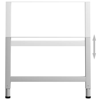 Werkbankgestell Verstellbar 2 Stk. Metall 85x(69-95,5) cm Grau