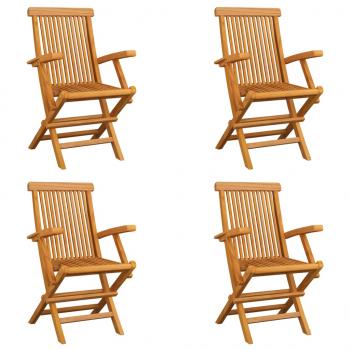 ARDEBO.de - Klappbare Gartenstühle 4 Stk. Massivholz Teak
