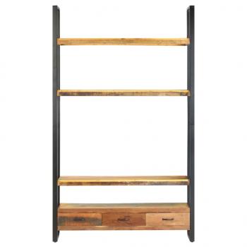 Bücherregal 118x30x200 cm Massives Altholz
