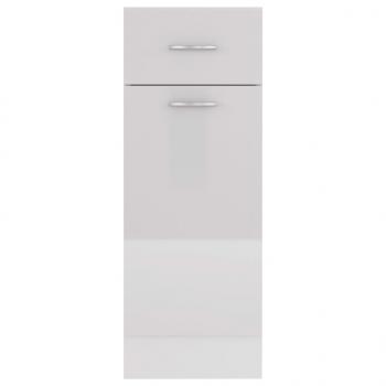 Schubunterschrank Hochglanz-Weiß 30x46x81,5 cm Holzwerkstoff