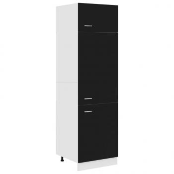 Kühlumbauschrank Schwarz 60x57x207 cm Holzwerkstoff