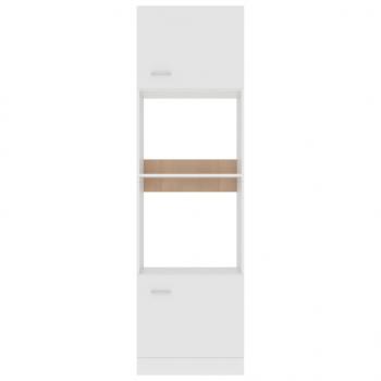 Mikrowellenumbauschrank Weiß 60x57x207 cm Holzwerkstoff