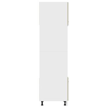 ARDEBO.de - Mikrowellenumbauschrank Sonoma-Eiche 60x57x207 cm Holzwerkstoff