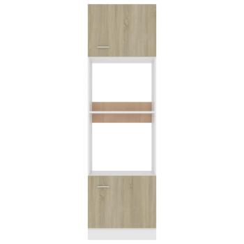 Mikrowellenumbauschrank Sonoma-Eiche 60x57x207 cm Holzwerkstoff