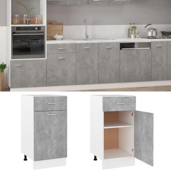 Schubunterschrank Betongrau 40x46x81,5 cm Holzwerkstoff