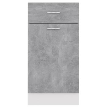 Schubunterschrank Betongrau 40x46x81,5 cm Holzwerkstoff