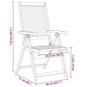 Klappbare Gartenstühle 4 Stk. Massivholz Akazie