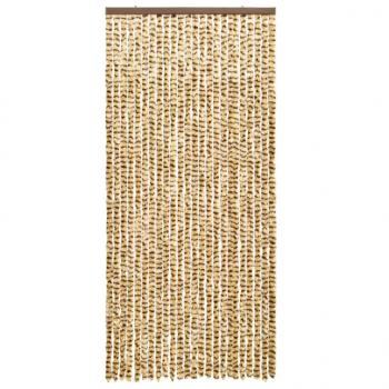 Insektenschutz-Vorhang Beige und Braun 90x220 cm Chenille