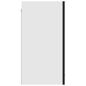 Hängeschrank Schwarz 80x31x60 cm Holzwerkstoff